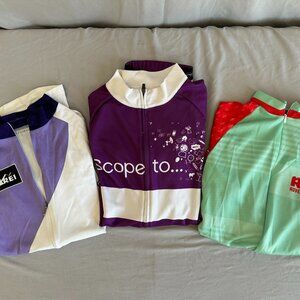 Pack of 3 Womens Cycling Jersey Shirts - Size Small